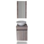 GABINETE, LAVABO Y ESPEJO DK1 ROBLE