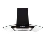 SUPRA CAMPANA ISLA  DE CRISRAL CURVO 76 CM