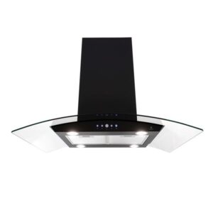 SUPRA CAMPANA ISLA  DE CRISRAL CURVO 76 CM