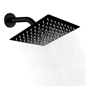 SOLVEX REGADERA CUADRADA 8? NEGRA