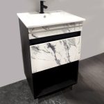 Mache Mueble Grecia negro carrara